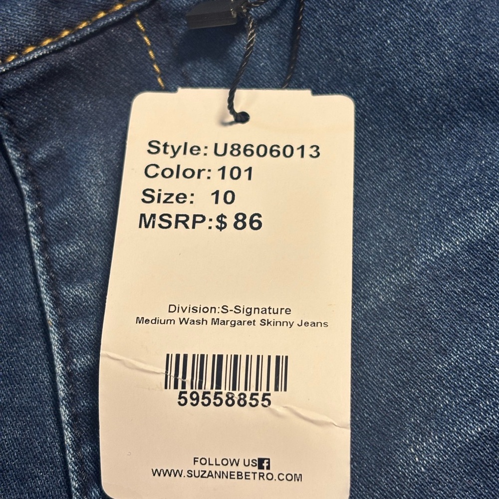 Suzanne Betro Dark Blue Skinny Jeans - Picture 9 of 9
